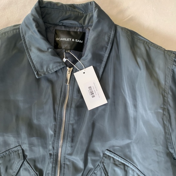 SCARLET & SAM CAPSULE BOMBER IN CHARCOL SIZE L/XL - Picture 4 of 12
